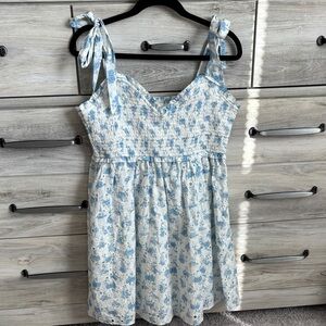 Altar’d State blue floral mini dress XL